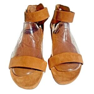 Gentle Souls | Leather Suede Sandals Gianna 2 Ankle Strap Wedge Women's Size 10